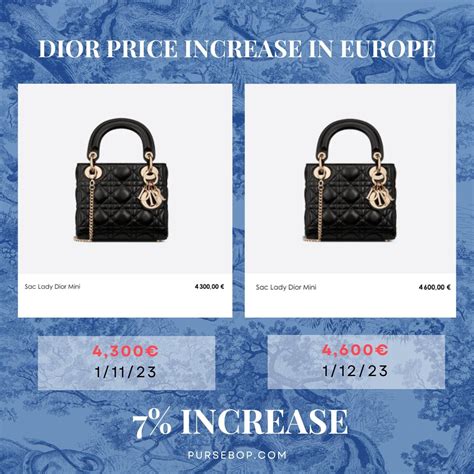 dior price guide|lady Dior bag price 2022.